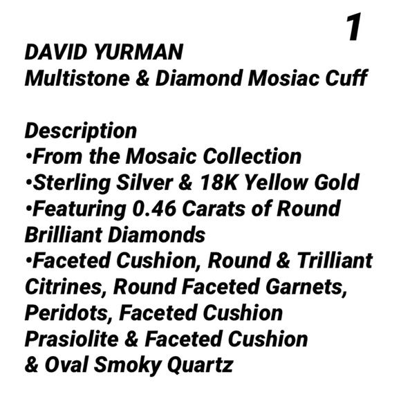 David Yurman Multistone & Diamond Mosaic Cuff - Picture 4 of 9